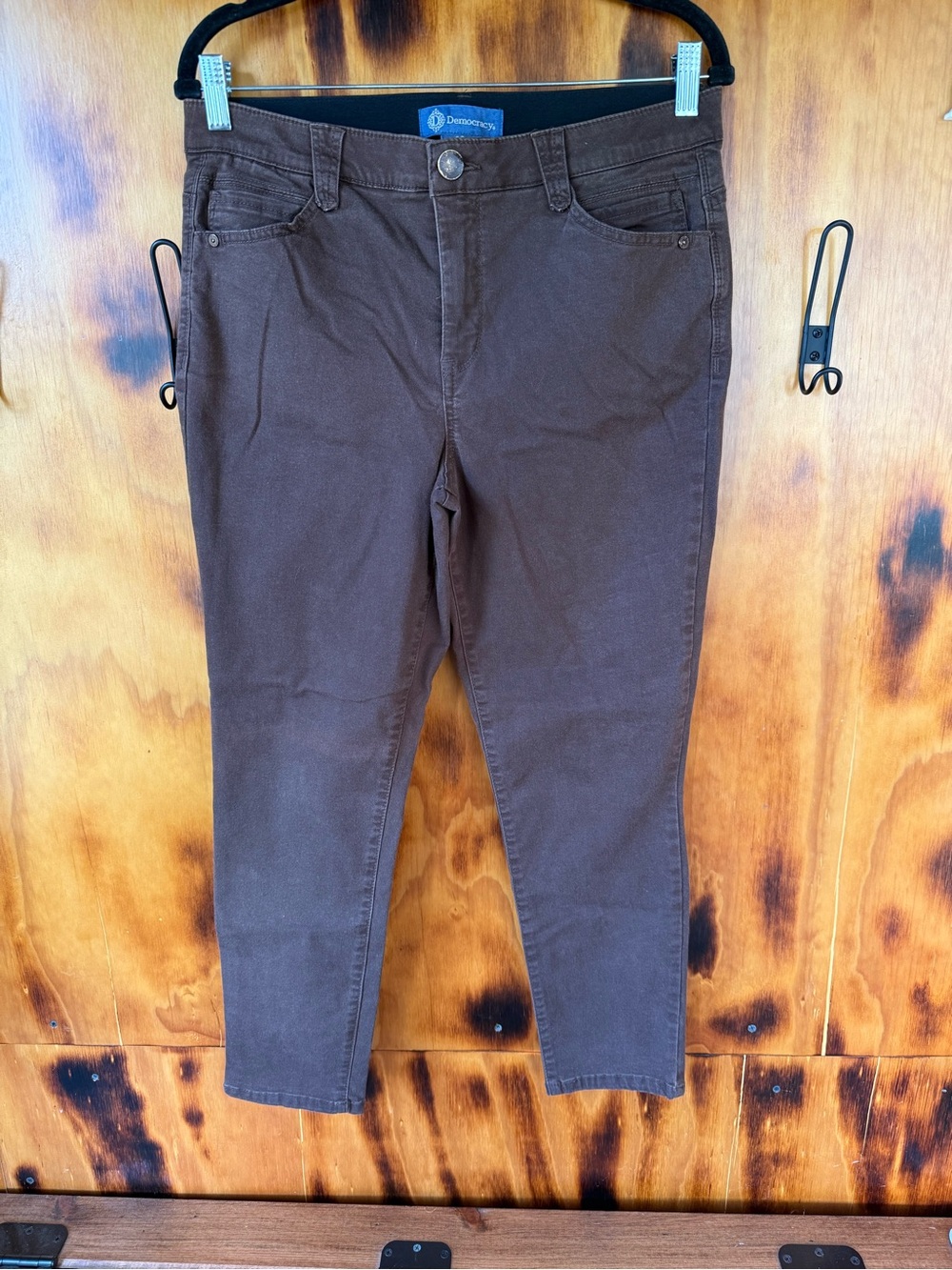 Democracy Brown Slim Straight Chino Pants